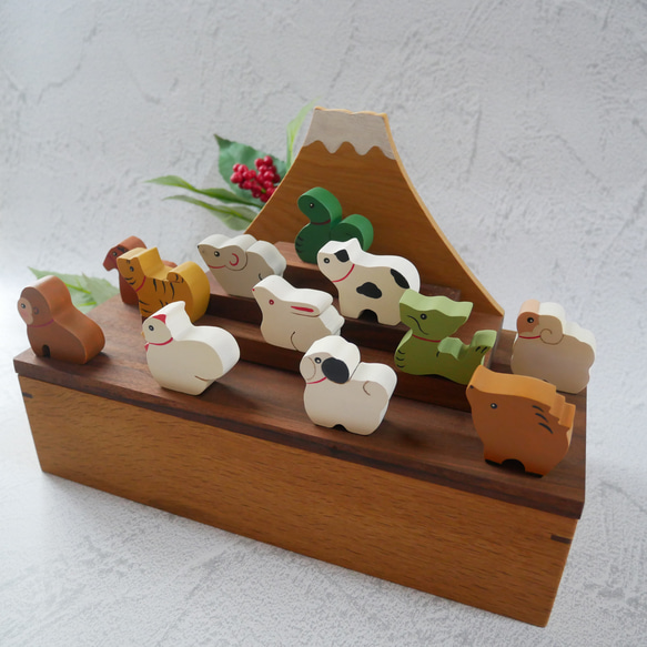 【2025年ぷち干支】ぷちへび（巳）とぷち富士の干支飾り 9枚目の画像