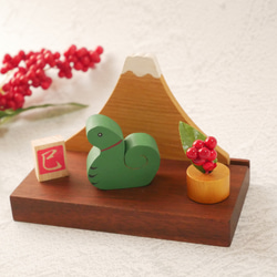 【2025年ぷち干支】ぷちへび（巳）とぷち富士の干支飾り 4枚目の画像