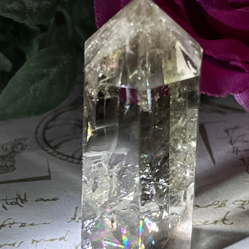 富を齎す虹✨ レインボー シトリン ポイント ポリッシュ 原石 天然石