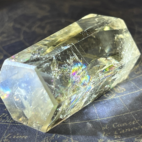 富を齎す虹✨ レインボー シトリン ポイント ポリッシュ 原石 天然石