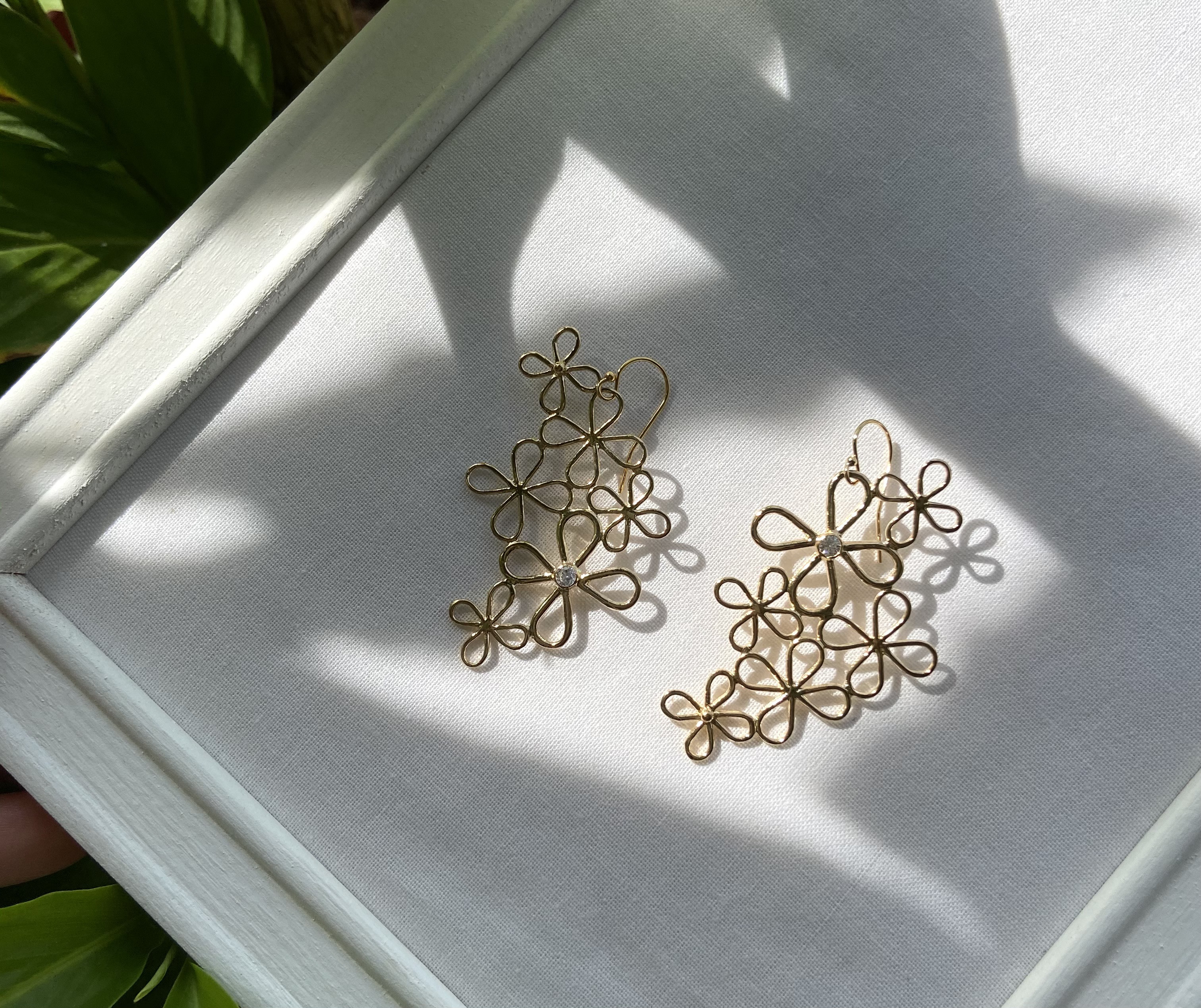 ピアス “flower”  K18 gold plated / SILVER925