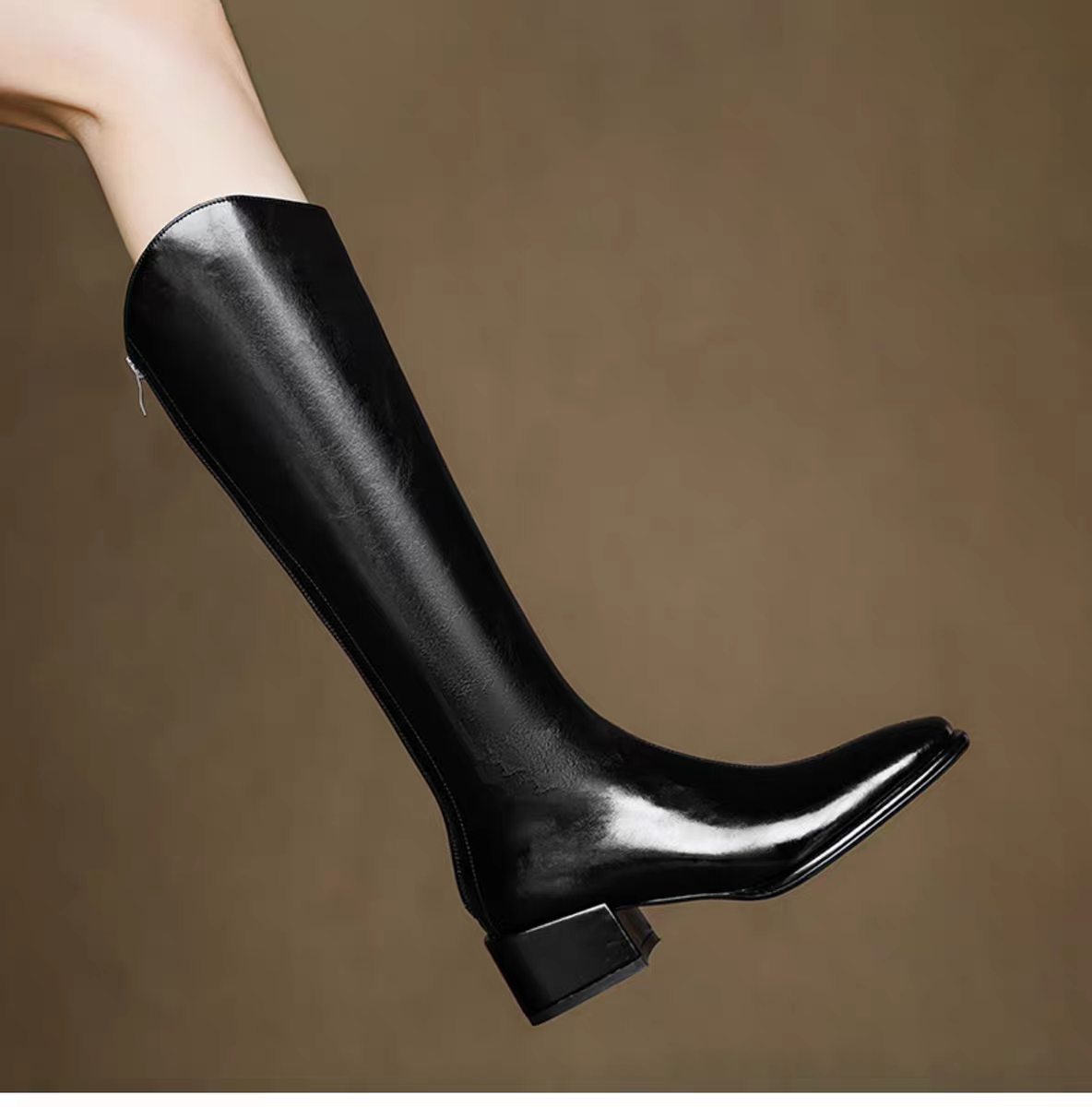 履くだけで美脚を狙える、きれいめロングブーツ ロングブーツ 厚底 レディース ヒール 秋冬 通勤用 仕事 25.5 26