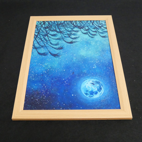 油絵 油彩 油彩画 絵 絵画 【青い花の森の中】 絵画 HR 通販