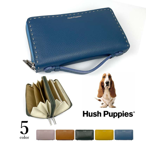 全5色 Hush Puppies ハッシュパピー リアルレザー ステッチ