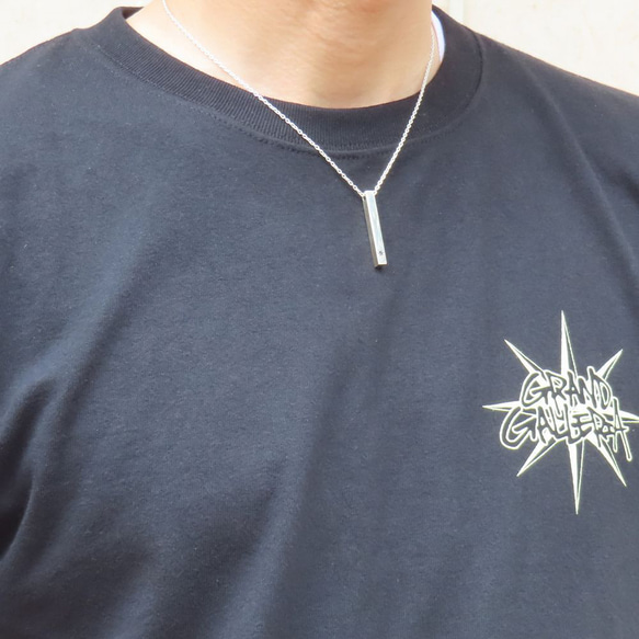 太陽ネックレス シルバー925 【刻印無料】 太陽 サン ネックレス ペンダント バー 棒 シルバーアクセサリー メンズ 10枚目の画像