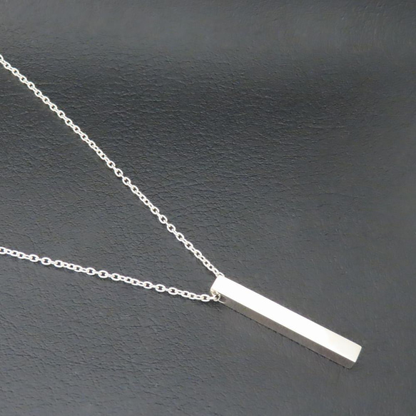太陽ネックレス シルバー925 【刻印無料】 太陽 サン ネックレス ペンダント バー 棒 シルバーアクセサリー メンズ 7枚目の画像