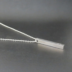 太陽ネックレス シルバー925 【刻印無料】 太陽 サン ネックレス ペンダント バー 棒 シルバーアクセサリー メンズ 4枚目の画像