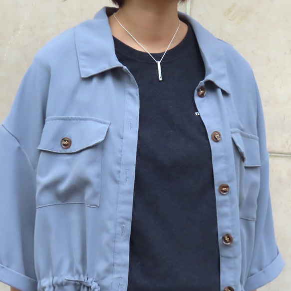 太陽ネックレス シルバー925 【刻印無料】 太陽 サン ネックレス ペンダント バー 棒 シルバーアクセサリー メンズ 12枚目の画像