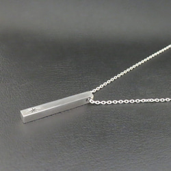 太陽ネックレス シルバー925 【刻印無料】 太陽 サン ネックレス ペンダント バー 棒 シルバーアクセサリー メンズ 6枚目の画像