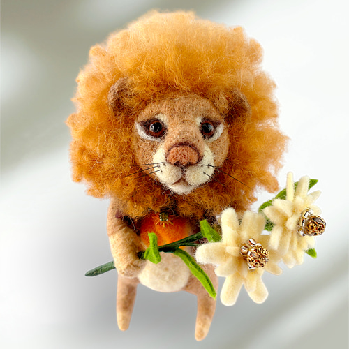 羊毛フェルトキット 『フェルト羊毛キット カワウソとさくらんぼ