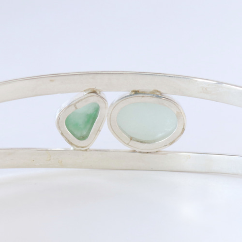 糸魚川ヒスイ シルバー925 バングル 国産翡翠 □送料無料□ バングル