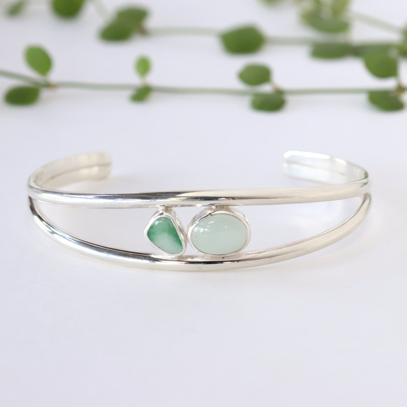 糸魚川ヒスイ シルバー925 バングル 国産翡翠 □送料無料□ バングル