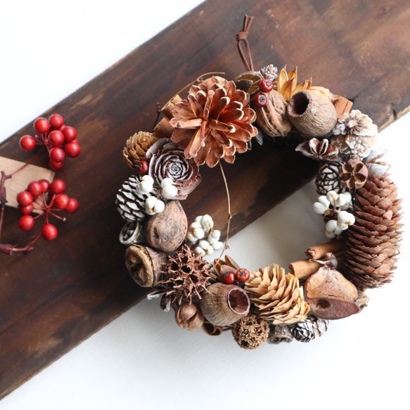 木の実の秋リース① リース viento 通販 18192888｜Creema(クリーマ)