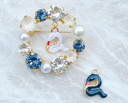 再販×3【選べる4way】巳ブローチ スワロフスキー 干支 2025年 帯留め