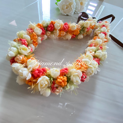 ピンク　ピカケ　薔薇　ロケラニ　レイ　セット　フラダンス　フラ　ハワイ フラダンス ハワイアンレイ レイ フラワーレイ アレンジ レイ ZL