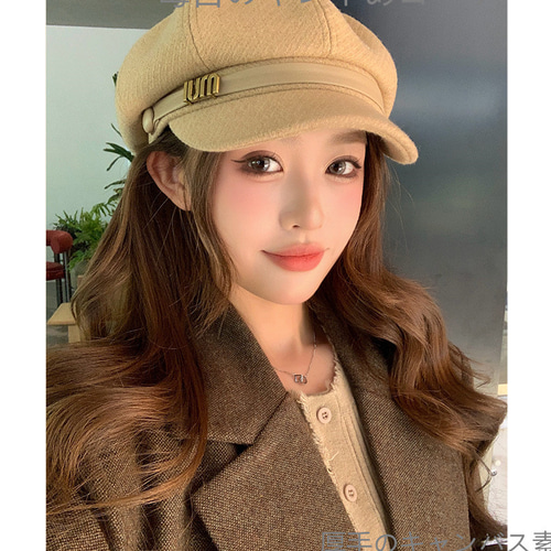 かわいい八角形の帽子2025新しい甘いファッションオールマッチベレー帽 かわいい八角形の帽子2025新しい甘いファッションオールマッチベレー帽