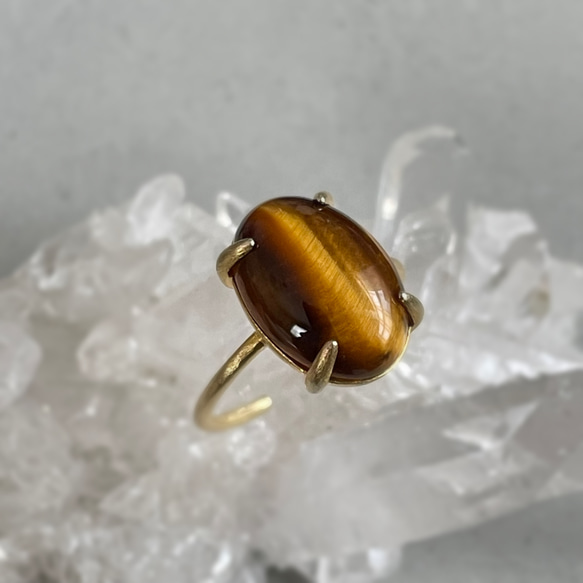 18kgp タイガーアイ オーバル a リング 指輪・リング Diary 通販