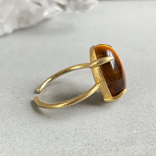 18kgp タイガーアイ オーバル a リング 指輪・リング Diary 通販