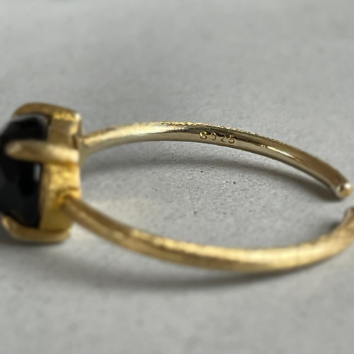 18kgp ブラックオニキス オーバル リング 指輪・リング Diary 通販