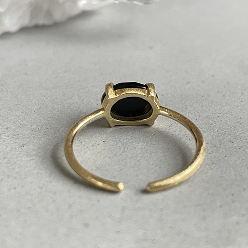 18kgp ブラックオニキス オーバル リング 指輪・リング Diary 通販