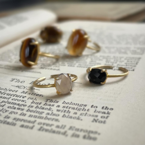 18kgp ブラックオニキス オーバル リング 指輪・リング Diary 通販