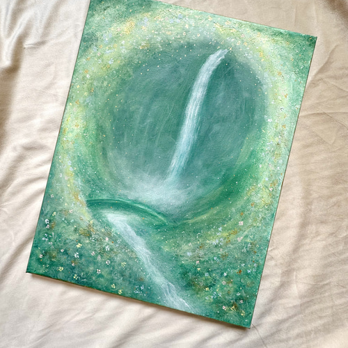 healing waterfall 絵画 floraisonフロレゾン 通販 18193409