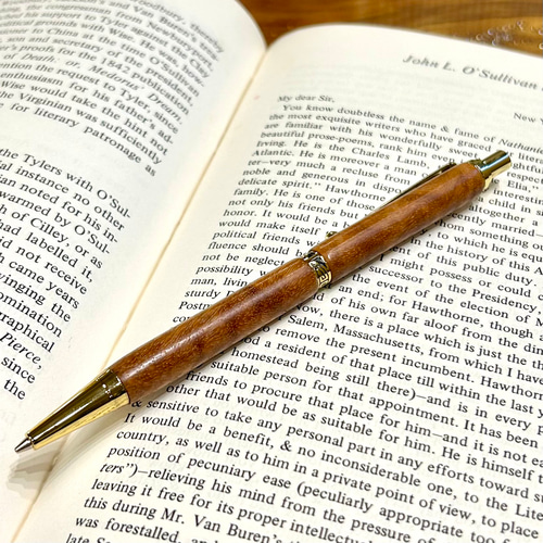 商売繁盛・努力の木】花梨の瘤木シャーペン CNZ01 ペン・筆記用具 金井