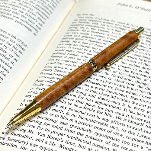 商売繁盛・努力の木】花梨の瘤木シャーペン CNZ01 ペン・筆記用具 金井