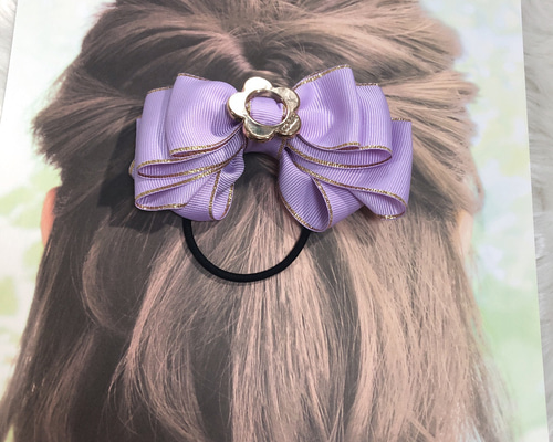 リボン ヘアゴム ヘアアクセサリー たらりん ツイン 苺 いちご