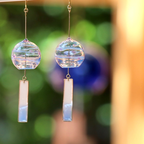 受注生産品】-ヨーヨー＆金魚 レジン ピアス・イヤリング