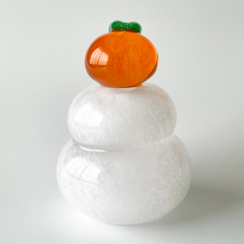 早割お正月2025】ガラスの鏡餅［A］（水引の色が選べます） 鏡餅 F