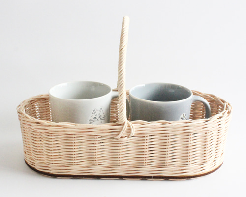 フランスアンティー　持ち手付きカゴ フランスアンティー持ち手付きカゴ