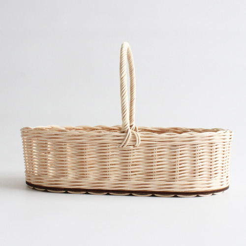 特集掲載】ラタンの持ち手付きバスケット 4色から選べる♪キッチン