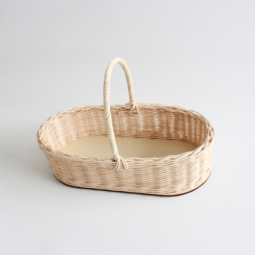 特集掲載】ラタンの持ち手付きバスケット 4色から選べる♪キッチン