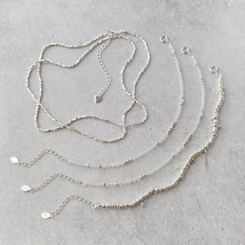 カレンシルバーと天然石のロングネックレス karen silver long necklace – monshiro official web site