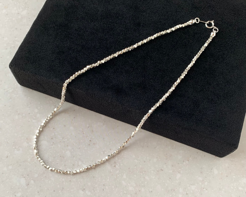 再販 カレンシルバー華奢ネックレス 37〜80cm シンプル 極細 ロング