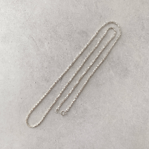 再販 カレンシルバー華奢ネックレス 37〜80cm シンプル 極細 ロング