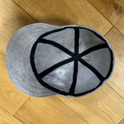 岡山デニム☆墨染タイダイ☆60cm☆グレー☆肉厚12oz☆6パネルキャップ☆帽子☆ユニセックス 5枚目の画像