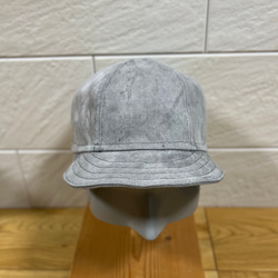 岡山デニム☆墨染タイダイ☆60cm☆グレー☆肉厚12oz☆6パネルキャップ☆帽子☆ユニセックス 3枚目の画像