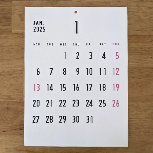 2025年シンプル壁掛けカレンダー カレンダー MONACA 通販 18193953