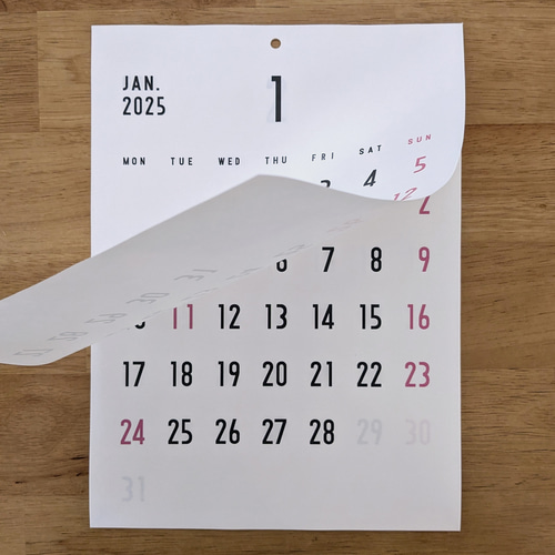 2025年シンプル壁掛けカレンダーとZine型ダイアリー カレンダー