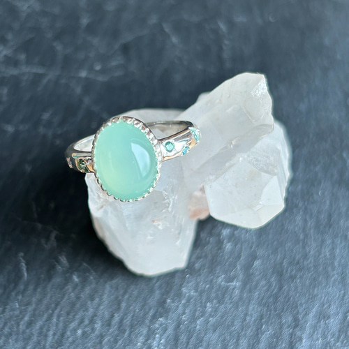 ミントグリーンカルセドニーのリング [No.24-R-N004] 指輪・リング