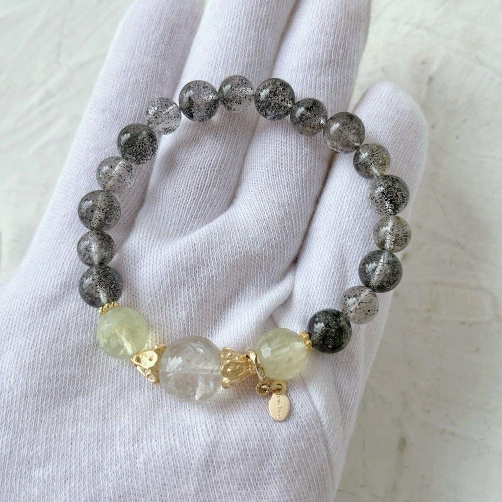 デンドライト　フローライト　太陽放射ルチル　ブレスレット　　ブレス