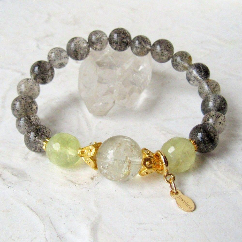 デンドライト　フローライト　太陽放射ルチル　ブレスレット　　ブレス