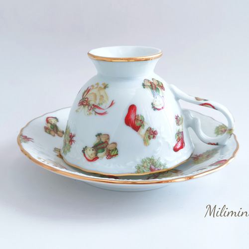 受注制作】クリスマスパーティー♪ティーセット(カップ＆ソーサー