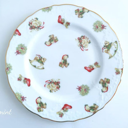 【受注制作】クリスマスパーティー♪ティーセット(カップ＆ソーサー、19.4cmプレート)　クリスマス食器　クリスマス柄 9枚目の画像