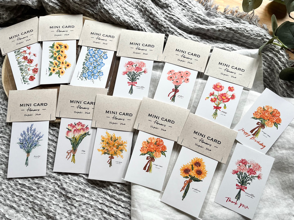 ミニカードーflowersー【orange roses】スマホ　インナーシート　花束　ブーケ　メッセージ　バラ 4枚目の画像
