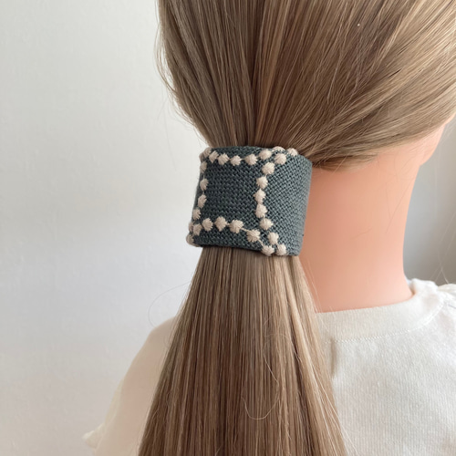 受注制作品】 セミロングさんのためのヘアカフミディアム tambourine 