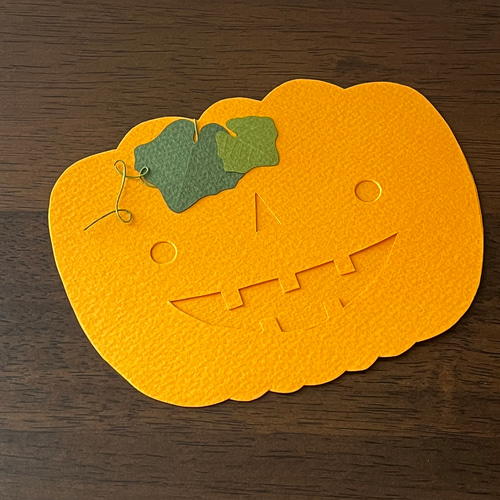 HW-02】ハロウィンカード | カボチャの中から？ メッセージ