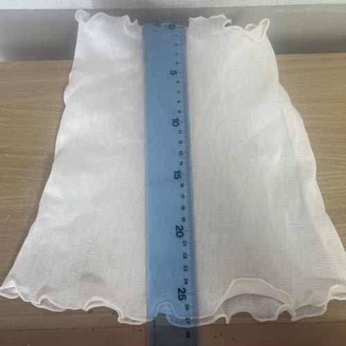 綿100%手染めピンクホワイトレースシングルウェーブ手作りネック  